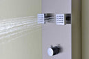 Anzzi Echo 63.5 in. 4-Jetted Full Body Shower Panel with Heavy Rain Shower and Spray Wand in Brushed Stainless Steel 5