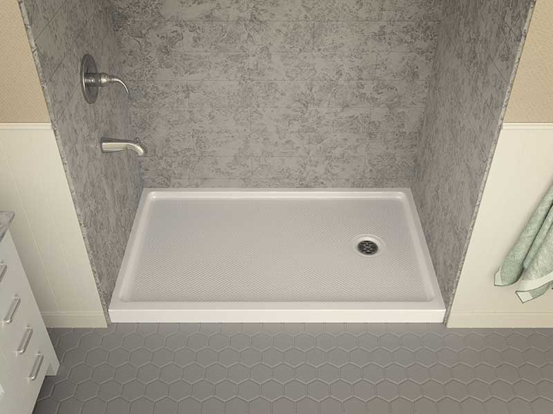 Anzzi Colossi Series 36 in. x 60 in. Single Threshold Shower Base in White SB-AZ007WR 3
