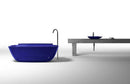 Vida 62 in. One Piece Anzzi Stone Freestanding Bathtub in Trancendent Regal Blue  4