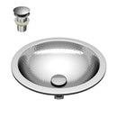 Anzzi Julian 14 in. Handmade Drop-in Bathroom Sink with Overflow in Hammered Nickel BS-004