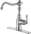 Anzzi Highland Single-Handle Standard Kitchen Faucet with Side Sprayer in Brushed Nickel KF-AZ224BN 2
