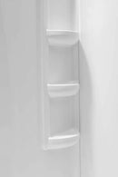 Anzzi Lex-Class 60 in. x 36 in. x 74 in. 3-piece DIY Friendly Alcove Shower Surround in White