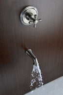 Anzzi Mesto Series Single Handle Wall Mounted Showerhead and Bath Faucet Set in Brushed Nickel 6