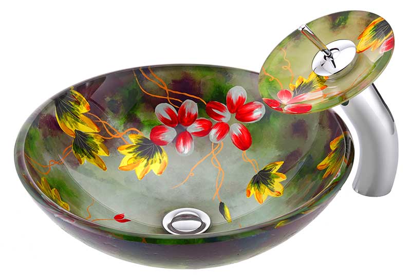 Anzzi Panye Series Vessel Sink in Hand Painted Mural LS-AZ8216