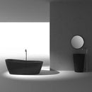 Ember 65 in. One Piece Anzzi Stone Freestanding Bathtub in Translucent Midnight Black 3