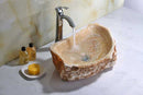 Anzzi Desert Shell Vessel Sink in Dark Honey Onyx 3