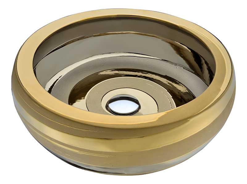 Anzzi Regalia Series Vessel Sink in Smoothed Gold LS-AZ181
