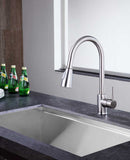 Anzzi Sire Single-Handle Pull-Out Sprayer Kitchen Faucet in Brushed Nickel KF-AZ212BN 2