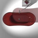 Azul 69 in. One Piece Anzzi Stone Freestanding Bathtub in Translucent Deep Red 5