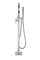 Anzzi Yosemite 2-Handle Claw Foot Tub Faucet with Hand Shower in Brushed Nickel FS-AZ0050BN 16