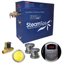 SteamSpa Indulgence 12 KW QuickStart Acu-Steam Bath Generator Package with Built-in Auto Drain in Brushed Nickel