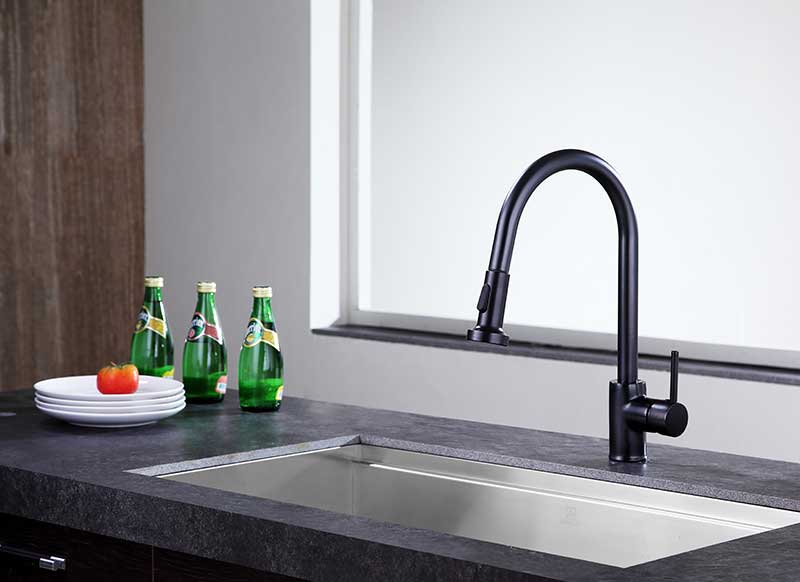Anzzi Somba Single-Handle Pull-Out Sprayer Kitchen Faucet in Oil Rubbed Bronze KF-AZ213ORB 3