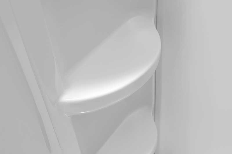 Anzzi Vasu 60 in. x 36 in. x 60 in. 3-piece DIY Friendly Alcove Shower Surround in White