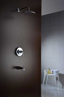 Anzzi Meno Series Single Handle Wall Mounted Showerhead and Bath Faucet in Polished Chrome 3