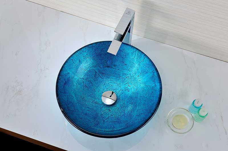 Anzzi Tereali Series Deco-Glass Vessel Sink in Blue Ice S120 7