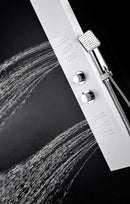 Anzzi ARENA Series 60 in. Full Body Shower Panel System with Heavy Rain Shower and Spray Wand in White 9