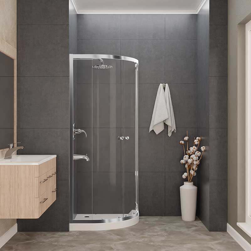 Anzzi Mare 35 in. x 76 in. Framed Shower Enclosure with TSUNAMI GUARD in Polished Chrome SD-AZ050-01CH 4