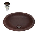 Anzzi Antakya 16 in. Drop-in Round Bathroom Sink in Hammered Antique Copper BS-005