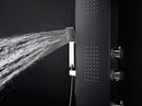 Anzzi Atoll Series 66 in. Full Body Shower Panel System with Heavy Rain Shower and Spray Wand in Black