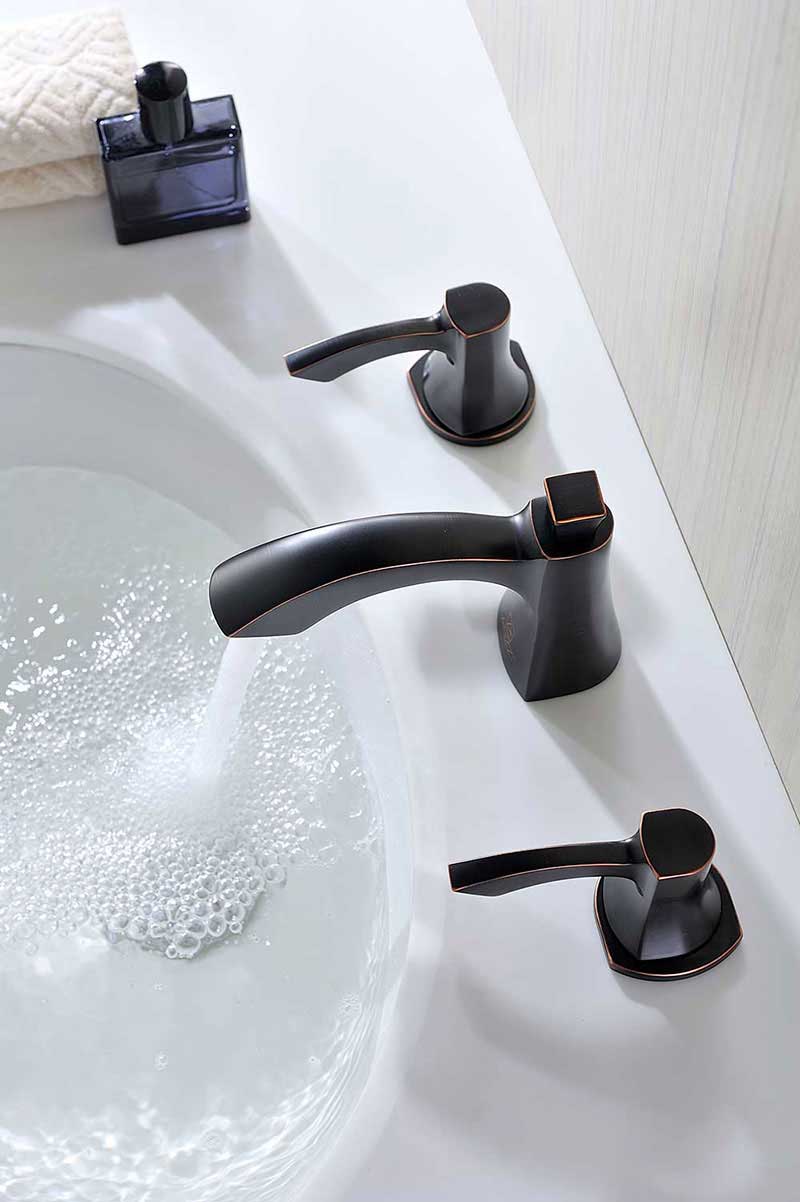 Anzzi Sonata Series 2-Handle Bathroom Sink Faucet in Oil Rubbed Bronze 7