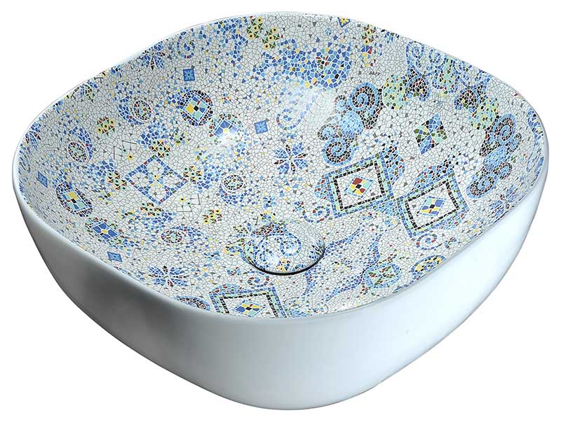 Anzzi Byzantian Series Ceramic Vessel Sink in Byzantine Mosaic Finish LS-AZ246
