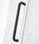 Anzzi Madam Series 48 in. by 76 in. Frameless Sliding Shower Door in Matte Black with Handle SD-AZ13-01MB 7