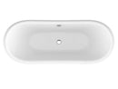 Anzzi 69.29” Belissima Double Slipper Acrylic Claw Foot Tub in White FT-CF130LXFT-CH 5