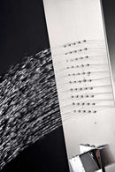 Anzzi EXPANSE Series 64 in. Full Body Shower Panel System with Heavy Rain Shower and Spray Wand in Brushed Steel 7