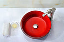 Anzzi Schnell Series Deco-Glass Vessel Sink in Lustrous Red and Black 4