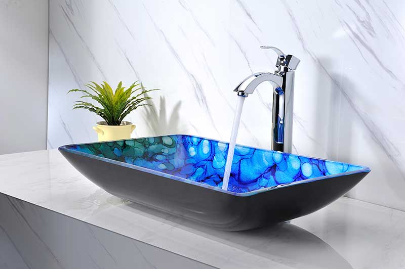 Anzzi Avao Series Deco-Glass Vessel Sink in Lustrous Blue LS-AZ8096 3