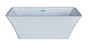 Anzzi Arden 5.5 ft. Acrylic Freestanding Non-Whirlpool Bathtub in White and Kase Series Faucet in Chrome 4
