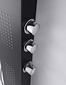 Anzzi Atoll Series 66 in. Full Body Shower Panel System with Heavy Rain Shower and Spray Wand in Black