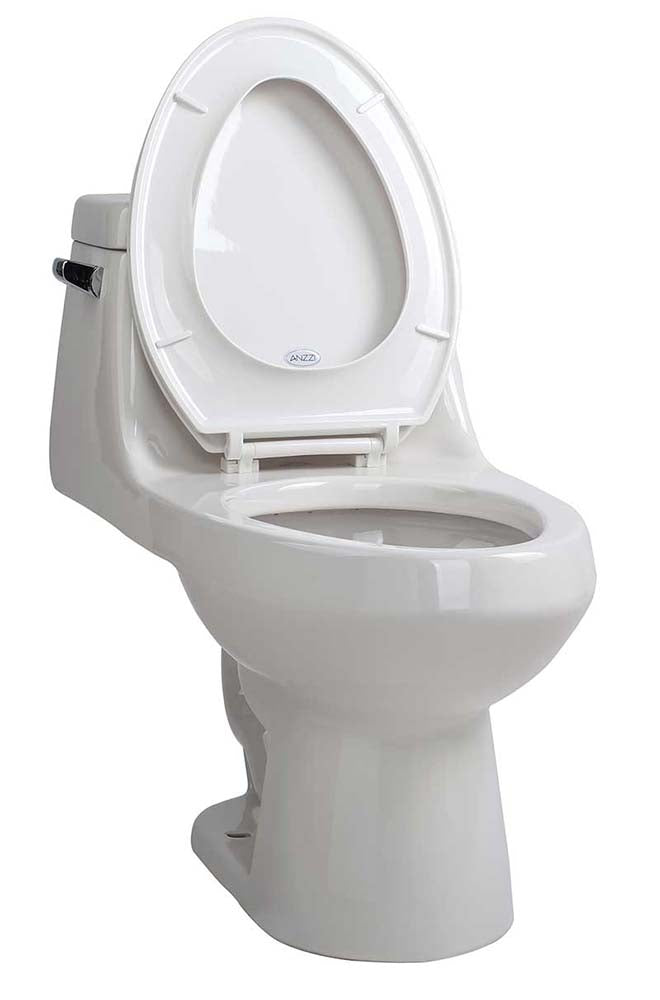 Anzzi Zeus 1-piece 1.28 GPF Single Flush Elongated Toilet in White T1-AZ058 22