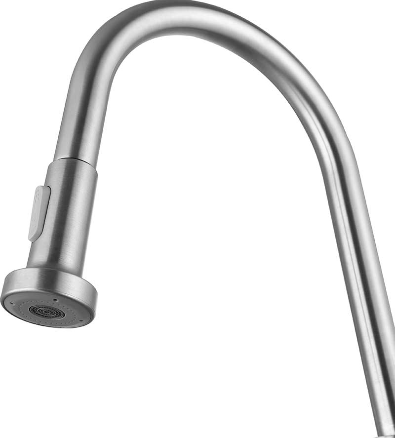 Anzzi Tycho Single-Handle Pull-Out Sprayer Kitchen Faucet in Brushed Nickel KF-AZ213BN 22