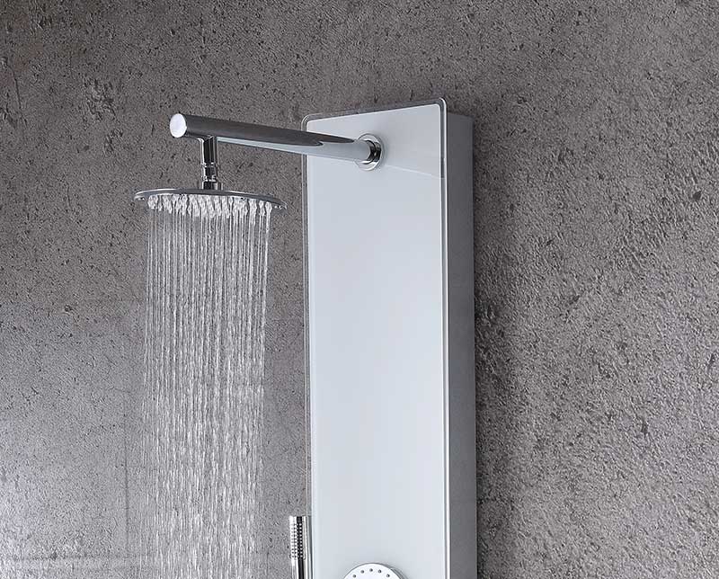 Anzzi Lynn 58 in. 3-Jetted Full Body Shower Panel with Heavy Rain Shower and Spray Wand in White SP-AZ031 5
