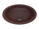 Anzzi Magnus 16 in. Drop-in Round Bathroom Sink in Hammered Antique Copper LS-AZ334