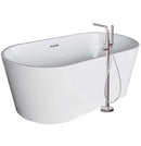 Anzzi Sens Series 2-Handle Freestanding Claw Foot Tub Faucet with Hand shower in Brushed Nickel 2