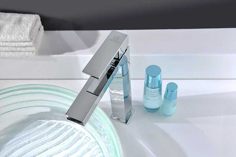 Anzzi Enti Series Single Handle Vessel Sink Faucet in Polished Chrome 2