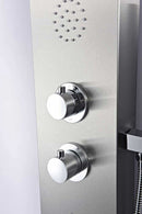 Anzzi PRAIRE Series 64 in. Full Body Shower Panel System with Heavy Rain Shower and Spray Wand in Brushed Steel 3