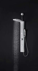 Anzzi Hacienda Series 44 in. Full Body Shower Panel System with Heavy Rain Shower and Spray Wand in White