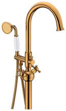Anzzi Bridal 3-Handle Claw Foot Tub Faucet with Hand Shower in Gold FS-AZ0061RG 9