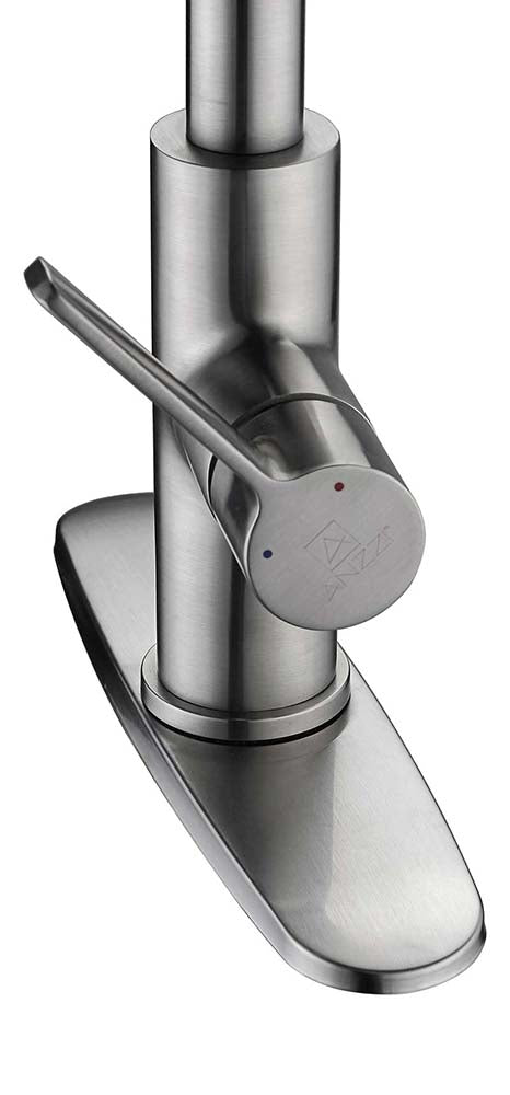 Anzzi Serena Single Handle Pull-Down Sprayer Kitchen Faucet in Brushed Nickel KF-AZ1675BN 3