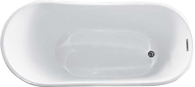 Anzzi Kahl Series 5.58 ft. Freestanding Bathtub in White FT-AZ094 5
