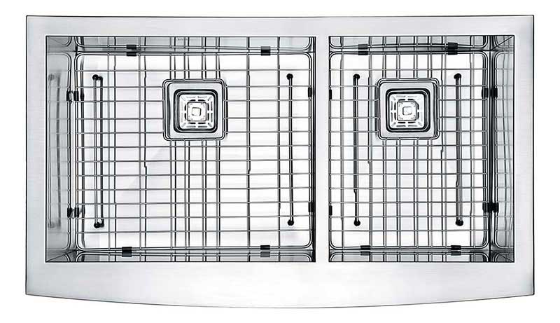 Anzzi ELYSIAN Series 36 in. Farm House 60/40 Dual Basin Handmade Stainless Steel Kitchen Sink 3