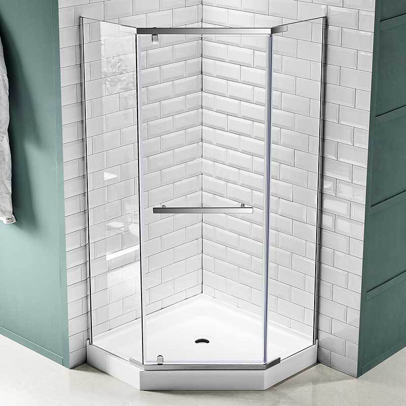 Anzzi Castle Series 49 in. x 72 in. Semi-Frameless Shower Door with TSUNAMI GUARD in Polished Chrome SD-AZ056-01CH 7