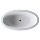 Lusso 75.5 in. One Piece Anzzi Stone Freestanding Bathtub in White 3
