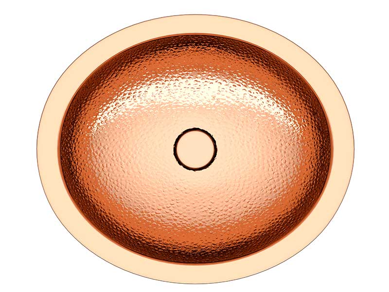 Anzzi Lux 19 in. Handmade Drop-in Oval Bathroom Sink in Hammered Copper LS-AZ331 5
