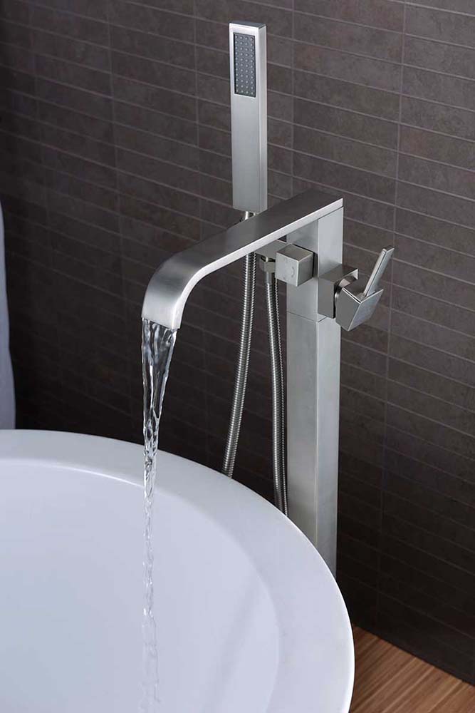 Anzzi Angel 2-Handle Claw Foot Tub Faucet with Hand Shower in Brushed Nickel FS-AZ0044BN 5