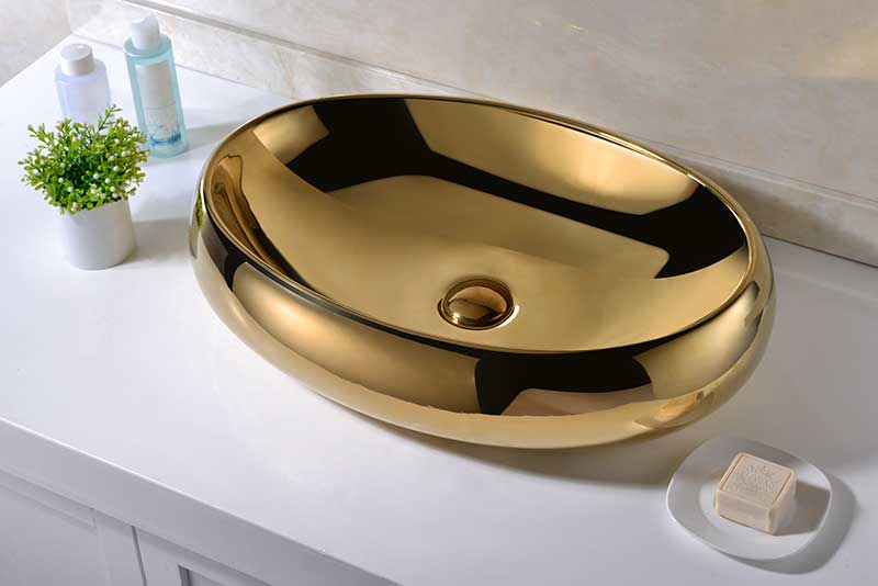 Anzzi Prussian Series Ceramic Vessel Sink in Gold LS-AZ270 2