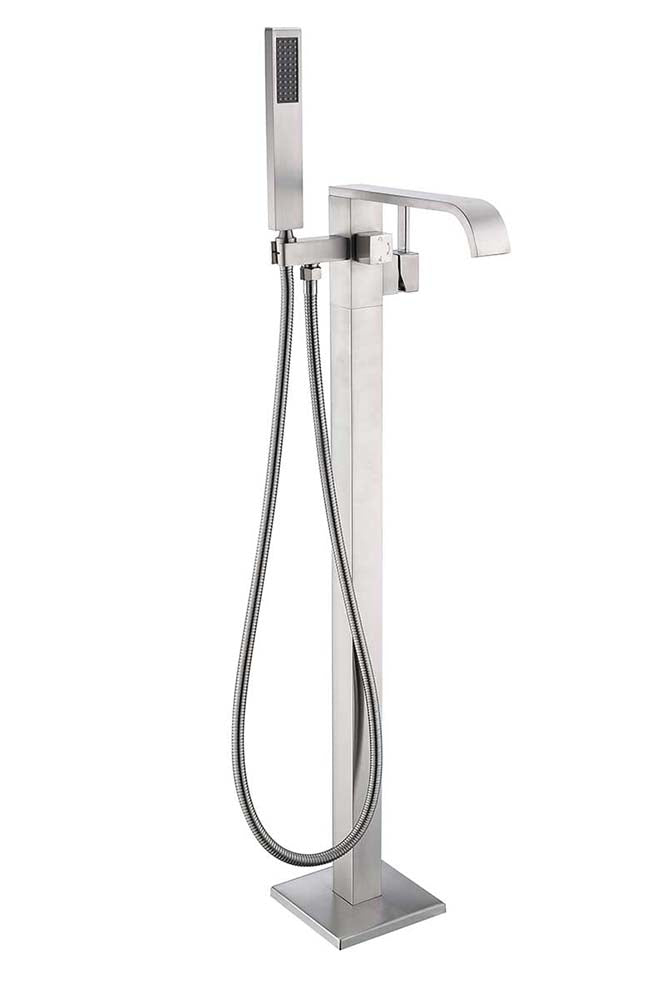 Anzzi Angel 2-Handle Claw Foot Tub Faucet with Hand Shower in Brushed Nickel FS-AZ0044BN 21